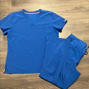 Med Couture Royal Blue Scrub set